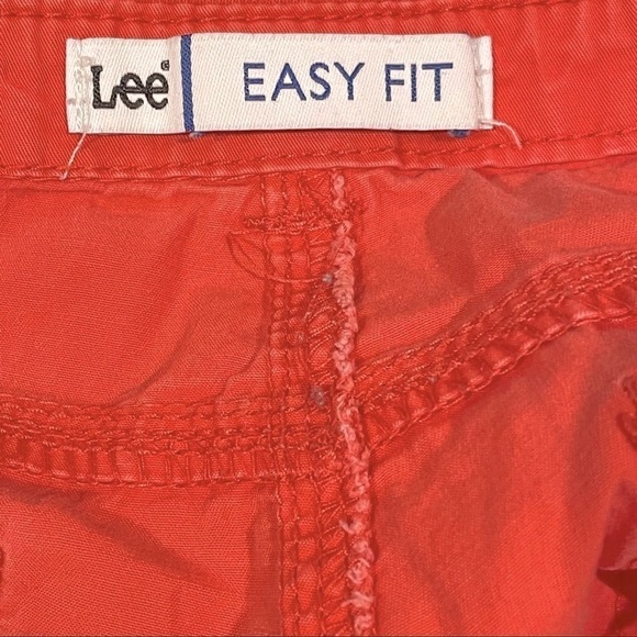 𝅺lee Easy Fit Size 10 Capri Melon Colored Cargo Pants - Picture 3 of 5